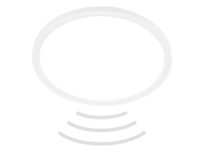BRILONER - LED Deckenlampe mit Bewegungsmelder 3m Reichweite IP44, neutralweiße Lichtfarbe, flach, 120 Grad Erfassung, Deckenleuchte, LED Panel, Badlampe, Badezimmerlampe, 29x3 cm, Weiß