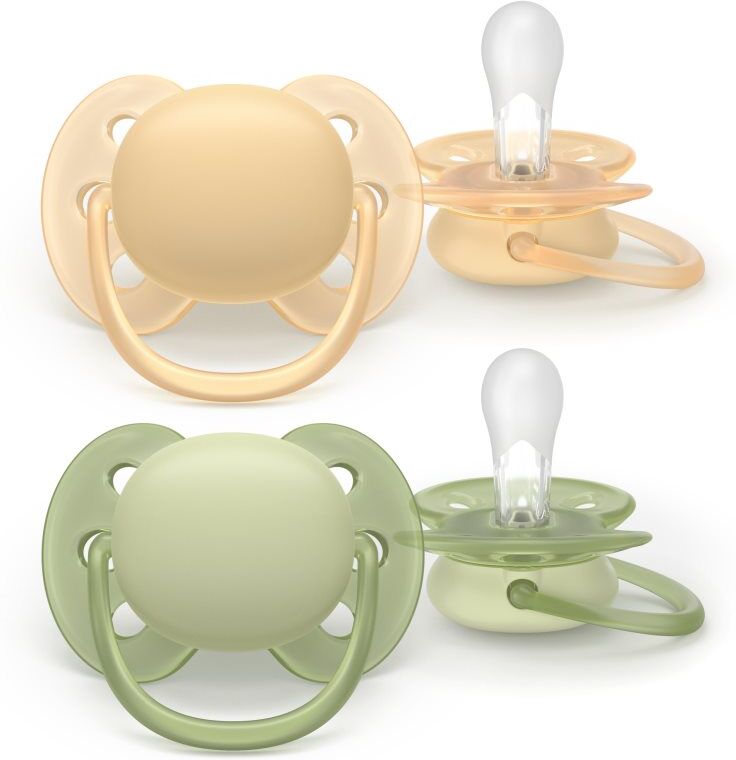Philips Avent Ultrasoft SCF091/45 6-18 m tétine Neutral 2 pcs