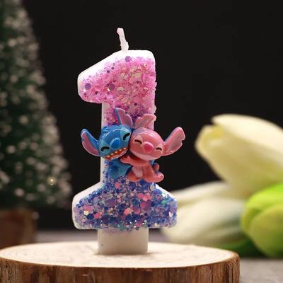 Inspired Living Stitch Number Birthday Candle Cartoon Cake Decoration For Kids Party 1
