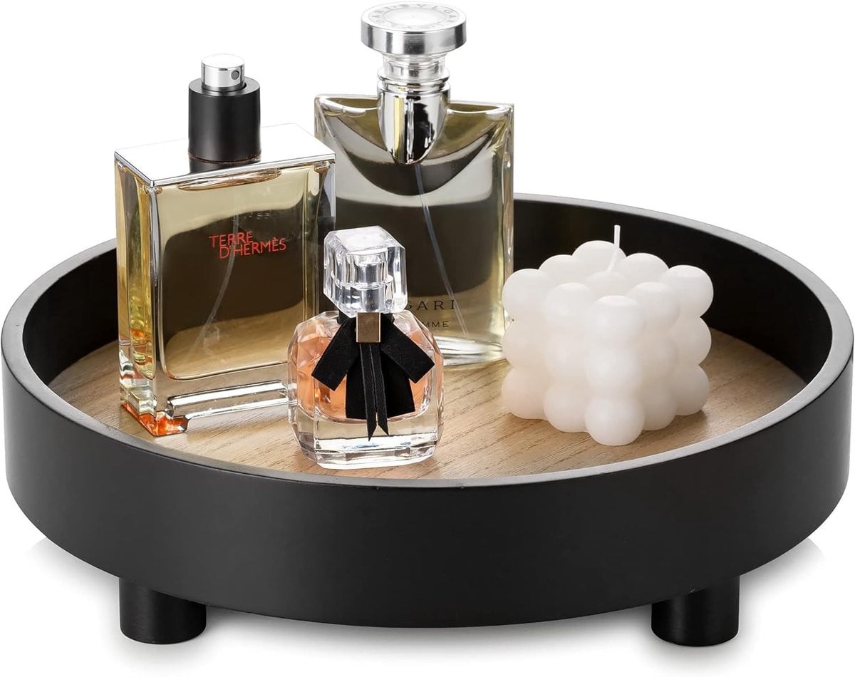 Ronde Decoratieve Vanity Tray voor Badkamer: Perfecte Schaal voor Parfums en Sieraden