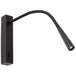 Faro LED Wandleuchte FLIN 3W, 3000K, IP20, schwarz matt FAR-64319