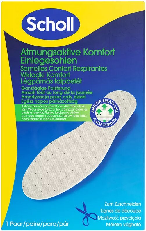 Scholl - Atmungsaktiv im praktischen Falt-Format, Air Cushion Einlegesohlen, 1 Paar