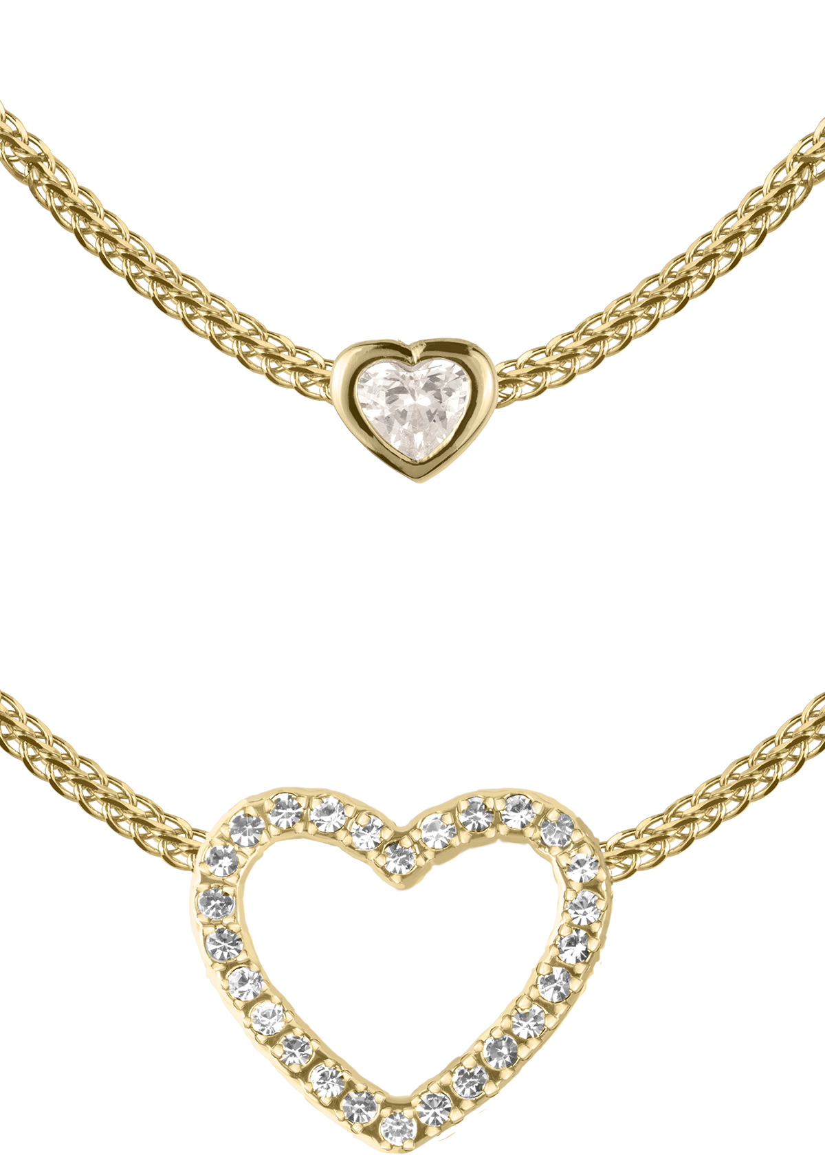 Jacques Lemans Kette Sterlingsilber vergoldet mit Zirkonia