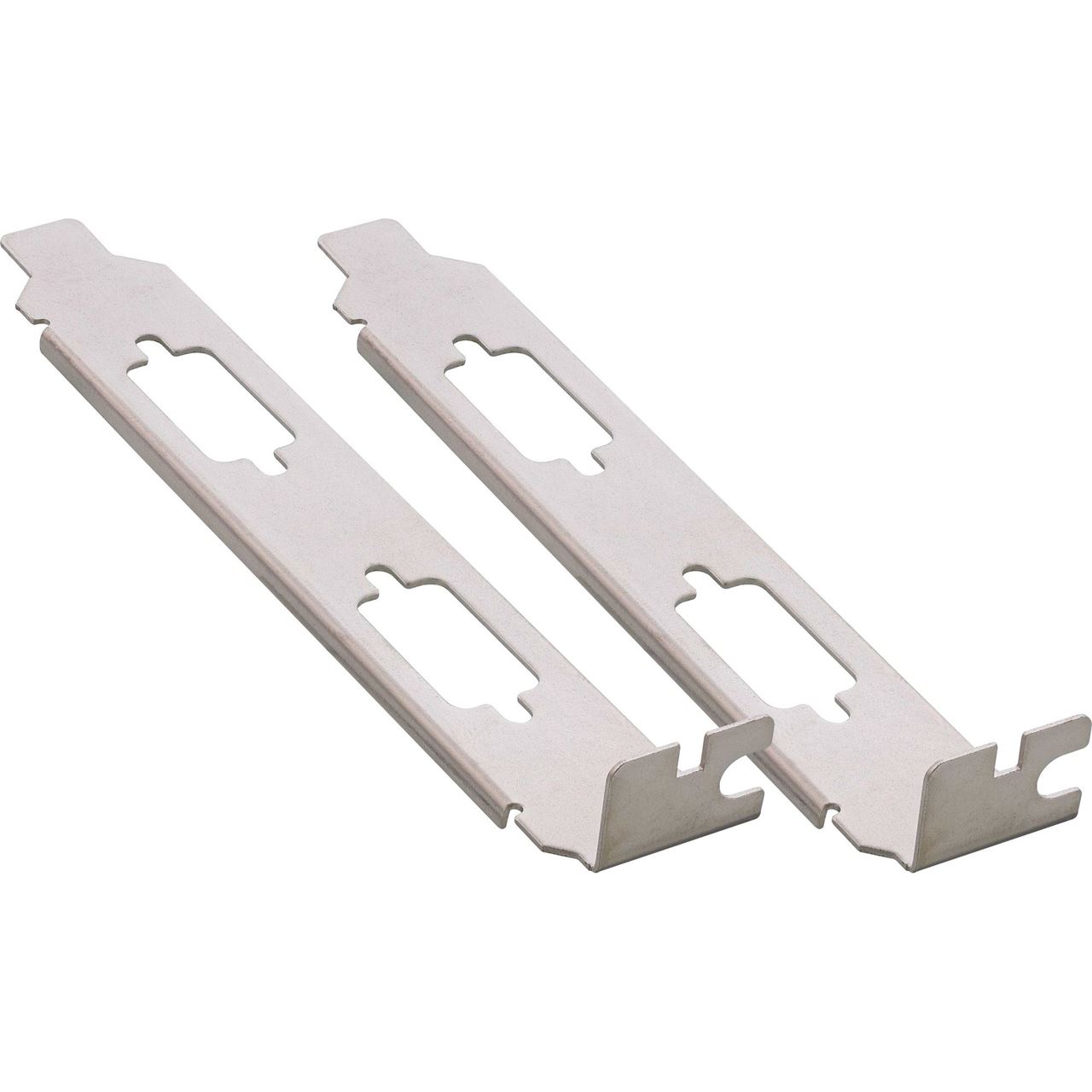 InLine Slotblech, zur Befestigung von 2x 9pol. Sub D St. oder Bu., 2er Pack