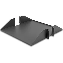 Delock 19? Fachboden zweiseitig bis 46 kg ab 500 mm Tiefe 2, Serverschrank Zubehör, Grau