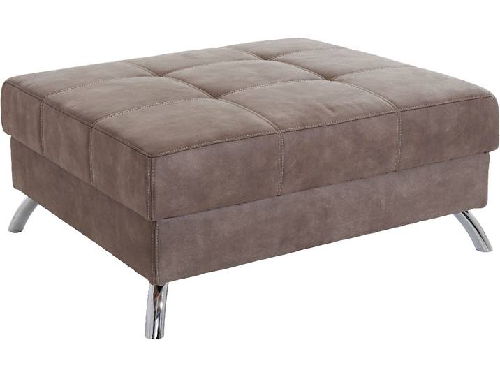 Hocker JOCKENHÖFER GRUPPE San Francisco, B: 103 cm , braun (schlamm), B:103cm H:45cm T:86cm, Luxus-Microfaser in Antiklederoptik (100% Polyester);Luxus-Microfaser ALCATOP (100% Polyester), Hocker, Hocker