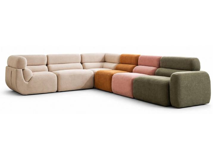 JVmoebel Ecksofa Buntes Ecksofa L-Form Wohnzimmer Bequem Weich Modern Hochwertig, 1 Teile, Bequem und weich