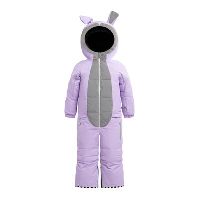 Schneeoverall WEEDO "BUNNYDO LILA Schneeanzug", Mädchen, Gr. 92/104, lila (violet), Obermaterial: 100% Polyester. Innenfutter: 100% Polyester. Füllung: 100% Polyester. Ärmelfutter: 100% Polyamid, Overalls, Mitwachsender Schneeanzug