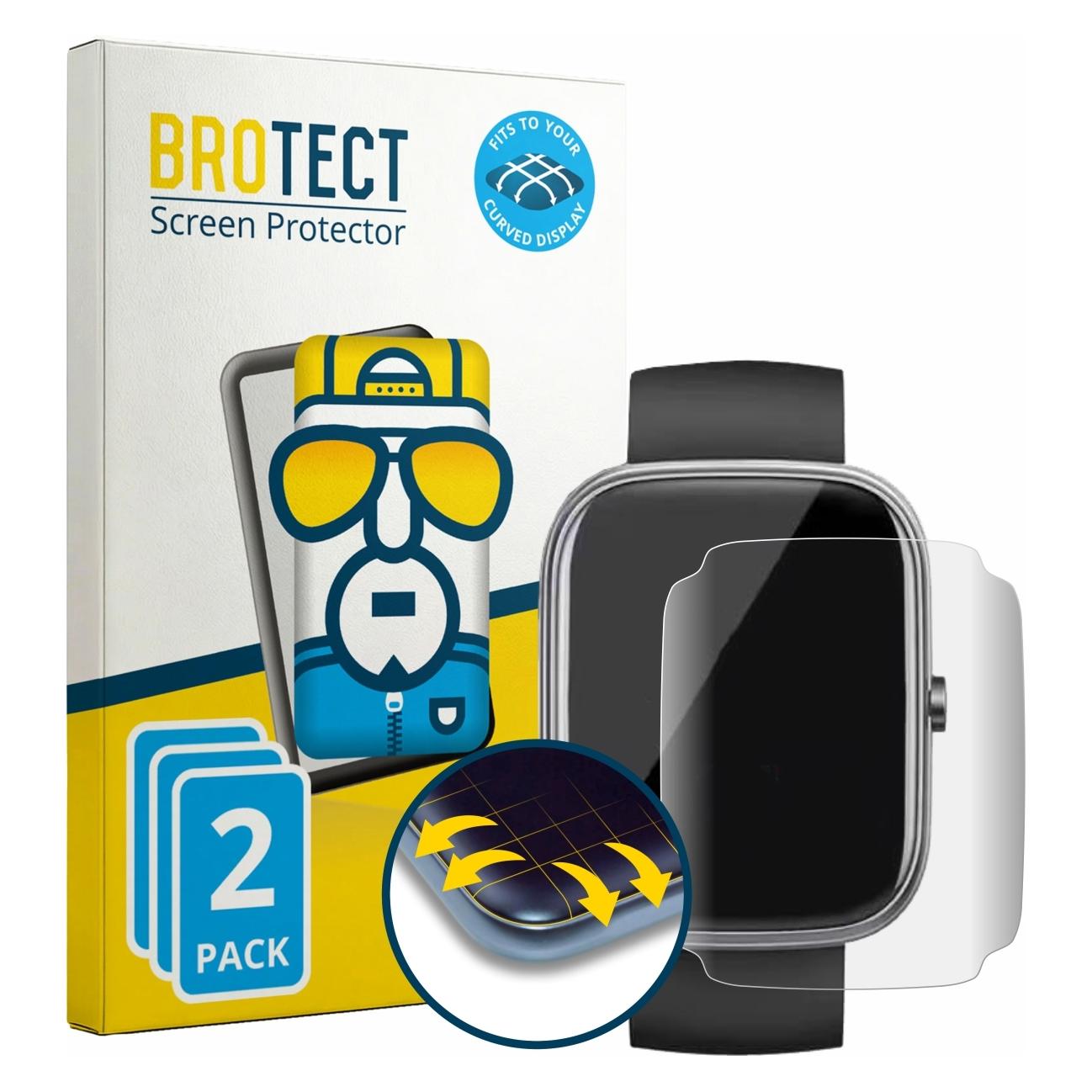 Brotect Fullscreen für Jugeman T60 1.91" Schutzfolie Displayschutz Folie Klar Transparent (5164374)