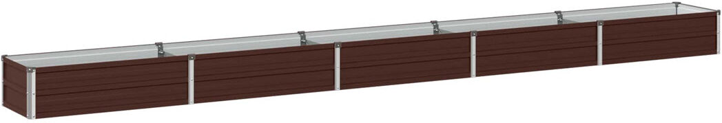 Rio Raised Garden Bed Brown 24cm H x 400cm W x 40cm D