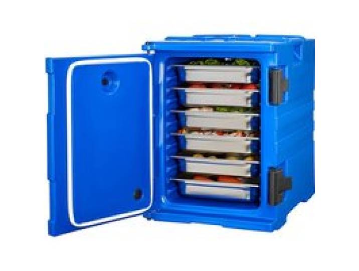 Porte-Plateau Isotherme - DUOKU - Boîte Chauffante 95L - Non Électrique - Maintien au Chaud 6h - Bleu