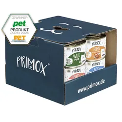 Primox Katzenfutter Probierbox Monoprotein 8 x 200g 1x1.6 kg