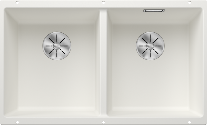 Blanco Subline 350/350-u Spüle 523578 75,5x46cm, PuraDur weiß, für Unterbau