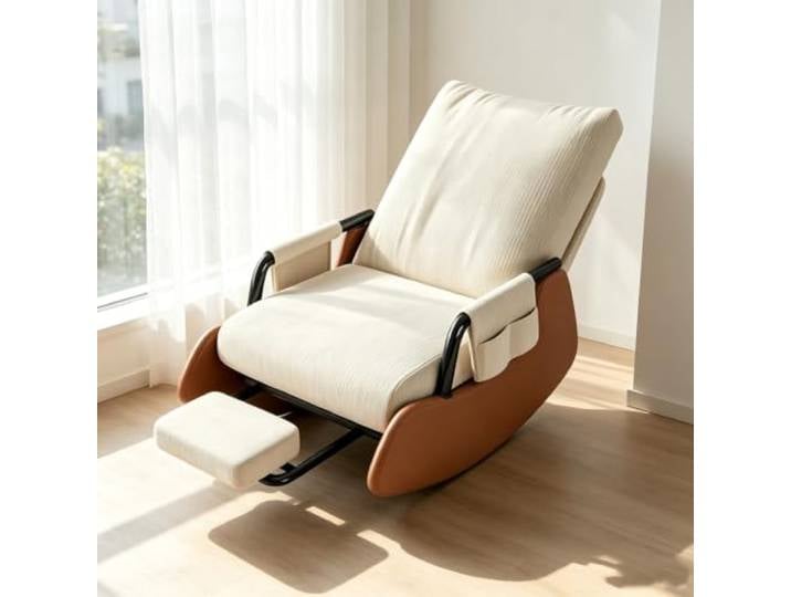 LCNDKF Fernsehsessel Relax mit Breiter 60cm Sitzfläche Wohnzimmersessel mit harmonischer Wippfunktion und durchdachter Seitenaufbewahrung.
