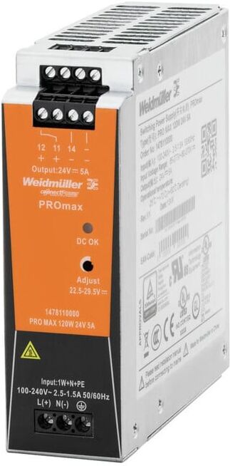 Weidmüller Alimentation à découpage PRO MAX 120W 24V 5A (1478110000)
