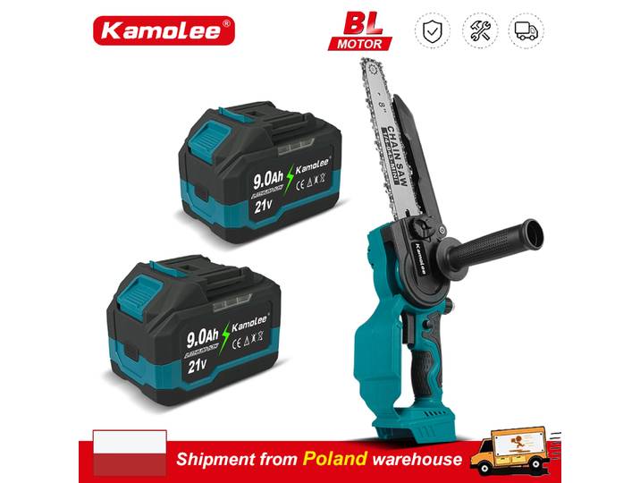 Kamolee 5.0Ah 6 Pouces 8 Pouces Mini Scie Électrique Sans Balai Rechargeable Scie à Chaîne Coupeur de Bois Taille-Coupe Jardin Outils de Puissance
