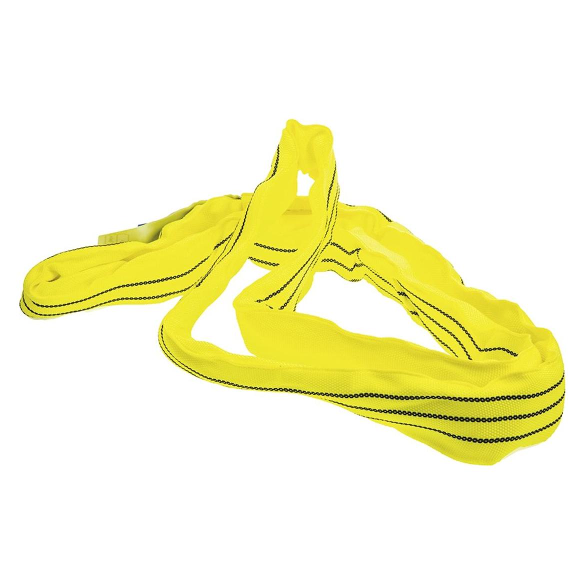 RS PRO Yellow round lifting sling,2m 3ton pull (7292978)