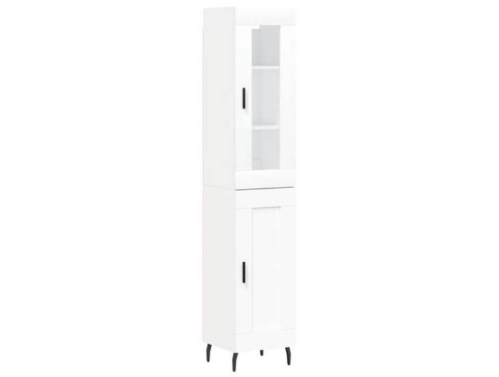 ESTINK® Buffet haut de design moderne - Commode salon - Blanc 34 5x34x180 cm - Bois d'ingénierie @@3561