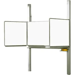 Whiteboard Pylonentafel aus Stahl, Serie PYKL ST, weiß