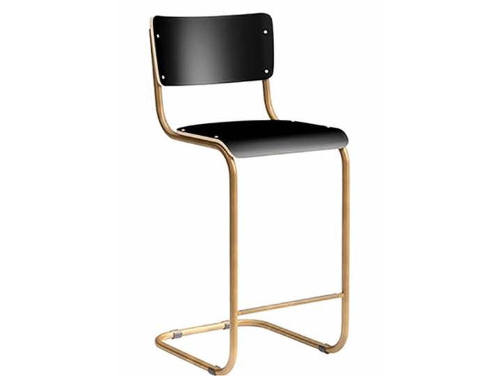 TABOURET RÉTRO SNACK VINTAGE DE STYLE ÉCOLIER EN BOIS ET MÉTAL