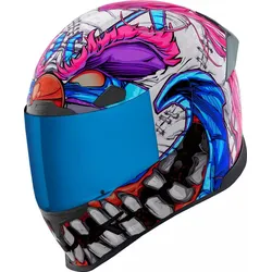 Icon Airframe Pro Krazy Klown 2, Integralhelm - Weiß/Pink/Blau/Schwarz - XL
