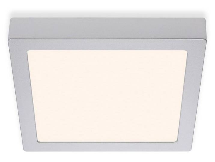 LED Aufbauleuchte Deckenlampe 16,5 W Quadratisch Chrom-Matt Briloner