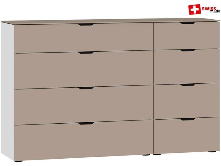 Kommode EVOLUTION 8 Schubladen 43x135x87cm taupe melamin