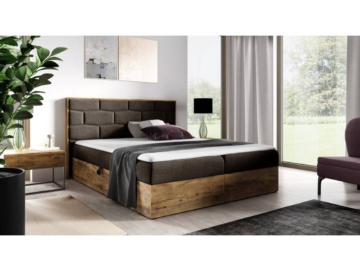 Designer Holzbett Nuro mit Stauraum - 120x200 - Grau - Nordic Teak - Luxusbetten24