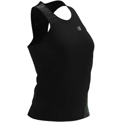 Compressport, Damen, Sportshirt, Performance Singlet W (XS), Grün, Schwarz