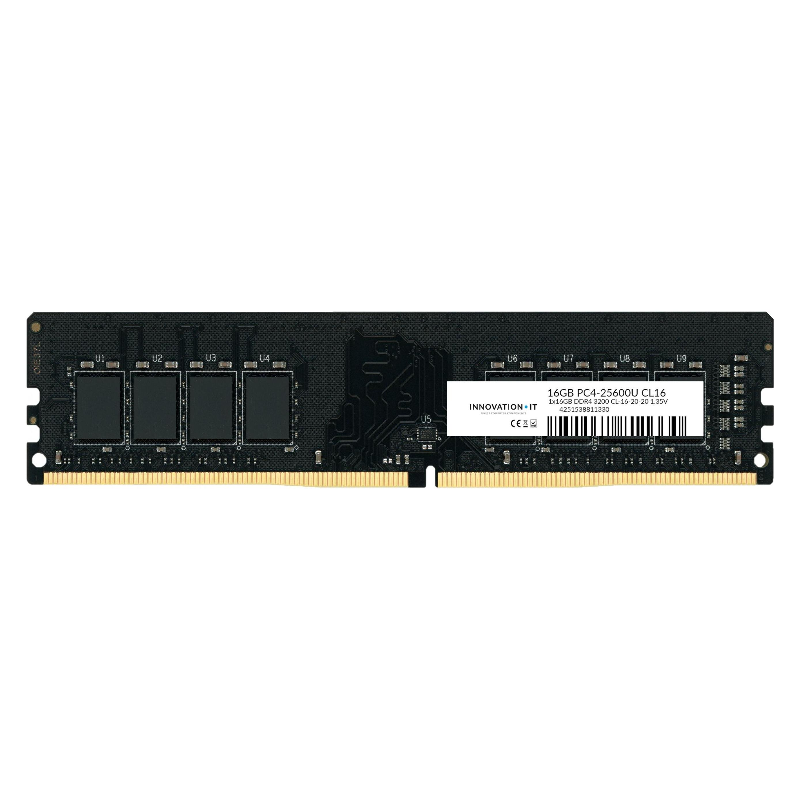 Innovation IT RAMDDR4 3200 16GB CL16-20-20 1.35V LD 8-Chip (1 x 16GB, 3200 MHz, DDR4-RAM, DIMM) (4251538811330)