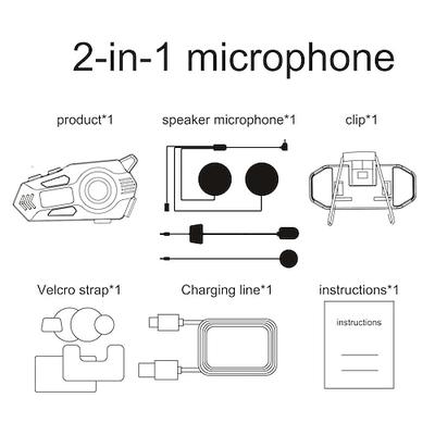K09 Helm-Bluetooth-Headset mit intelligenter Multi-Geräte-Konnektivität, Echtzeit-Walkie-Talkie, FM-Radio, Geräuschunterdrückung, wasserdichtes Fahrrad-Headset
