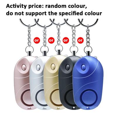 Personal Safety Alarm Keychain With LED Flashlight random 1pc