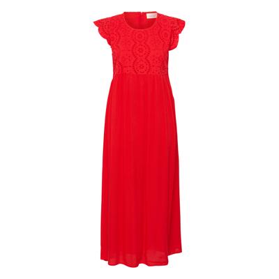 Midikleid CREAM "Kleid CRZita", Damen, Gr. 38, N-Gr, rot (high risk rot), Obermaterial: 100% Viskose CV., Kleider Midikleid