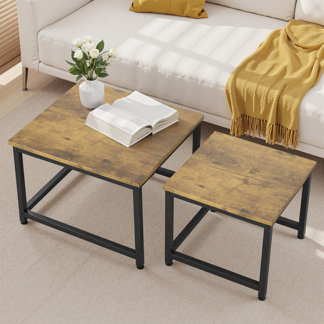 Brayden Studio End Table Yellow 45cm H X 60cm W X 60cm D