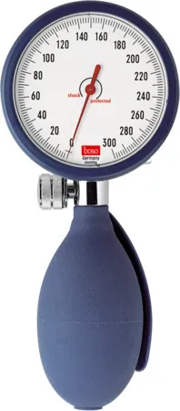 Bosch und Sohn GmbH & Co.KG BOSO Clinicus II M Blutdruckmessgerät für den Oberarm, 2 Schlauch, mit schwarzer Klettenmanschette Gehäuse Blau 054-0-250