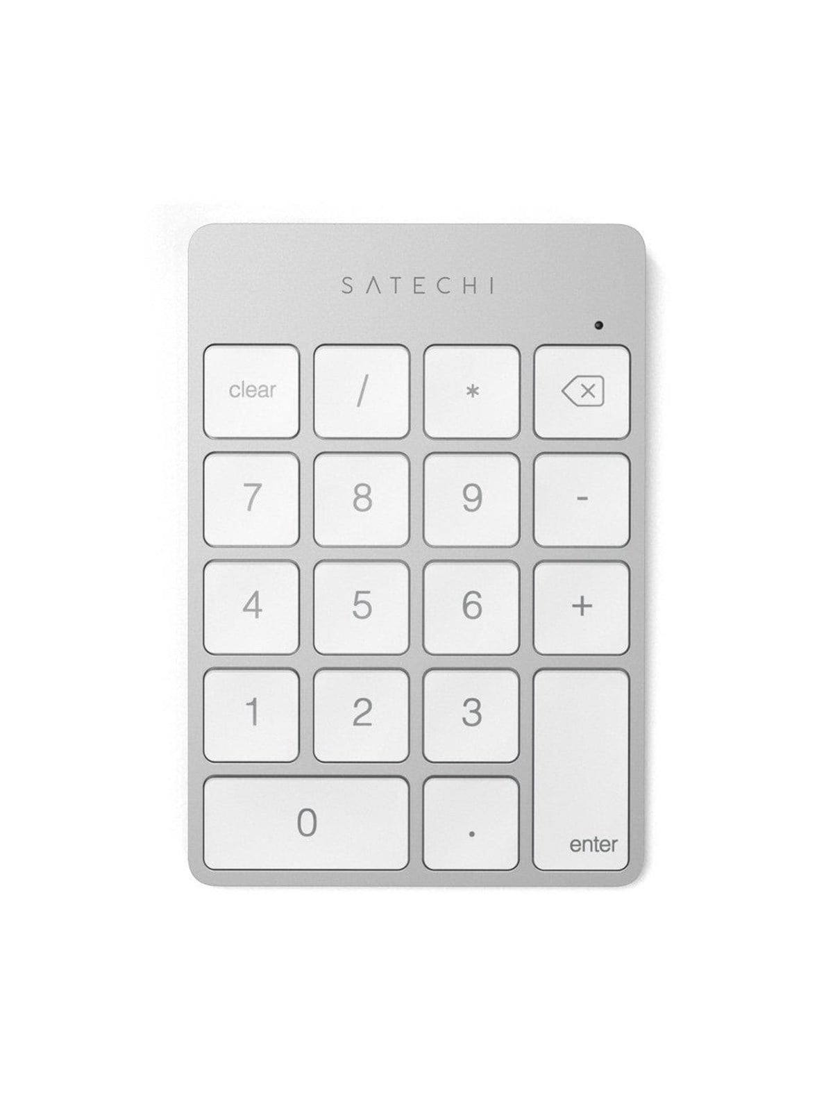 Satechi Slim Wireless Keypad - Compact Bluetooth Keyboard with Long-Lasting Battery and Aluminum Finish - Numpad - Silber