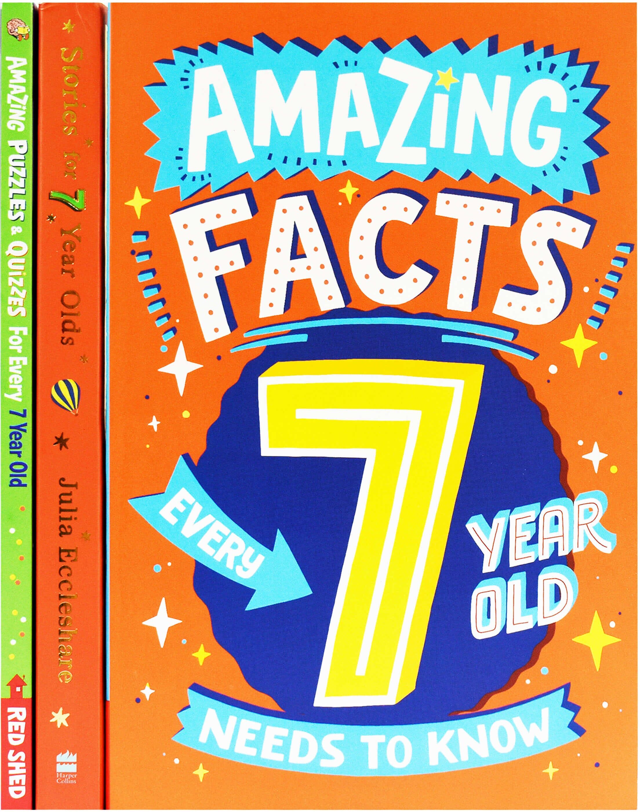 Amazing Facts Every Kid Needs to Know for 7 Year Olds Children's 3 Books Collection Set - Paperback HarperCollins Publishers/Red Shed