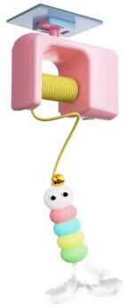 Inspired Living Rechargeable Interactive Flying Bird Cat Toy Automatic Hanging Door Hunting Teaser For Indoor Cats pink