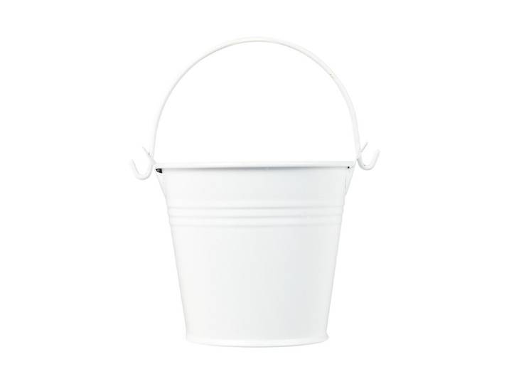 Glorex Metalleimer Weiss 8 × 7 cm