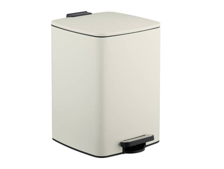 Mülleimer Küche 20L mit Müllbeutel Beige-Schwarz