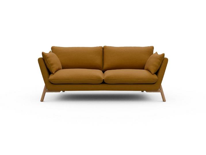 moebelfaktor Sofa Emil 2-Sitzer, schräg gestellte Armlehnen, hoher Rücken
