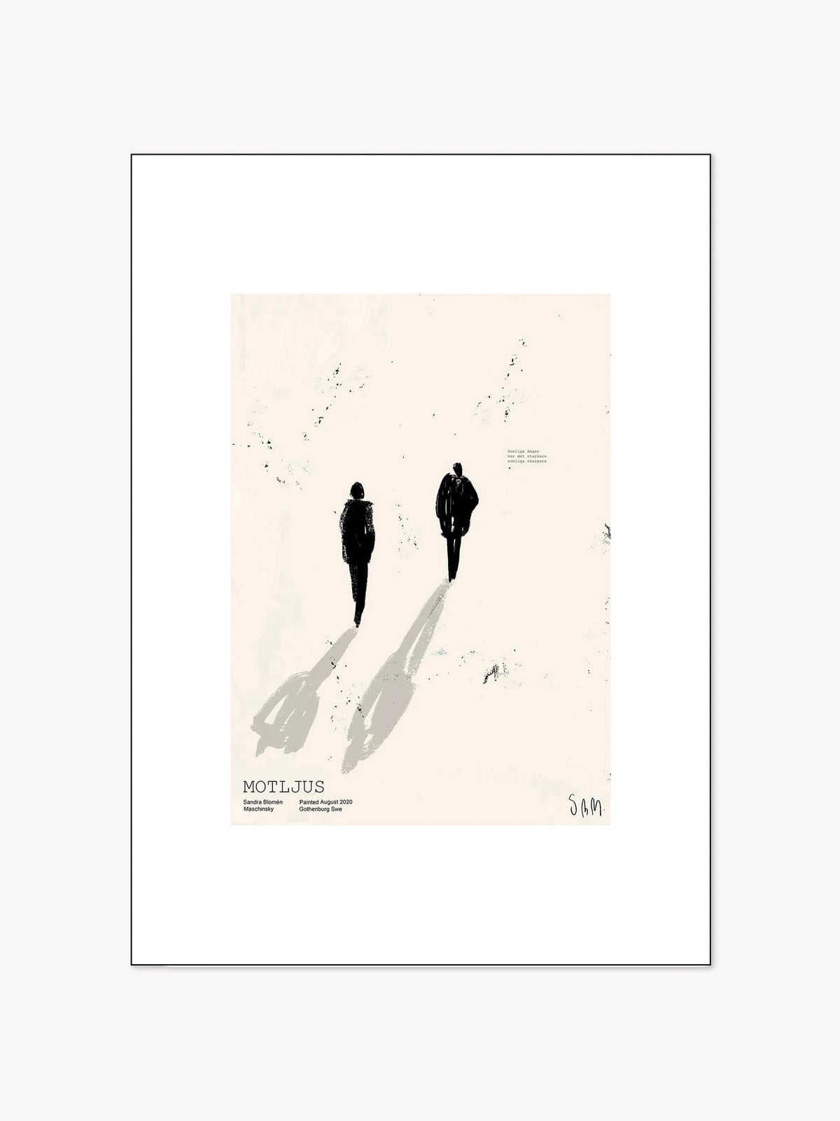 Poster Motljus met lijst voor volwassenen