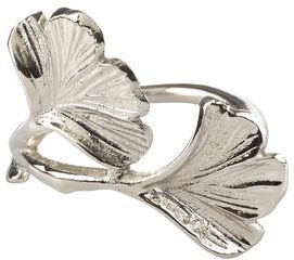 Saro Lifestyle Ginko Design Napkin Ring Ginko Napkin Ring (Set of 4)