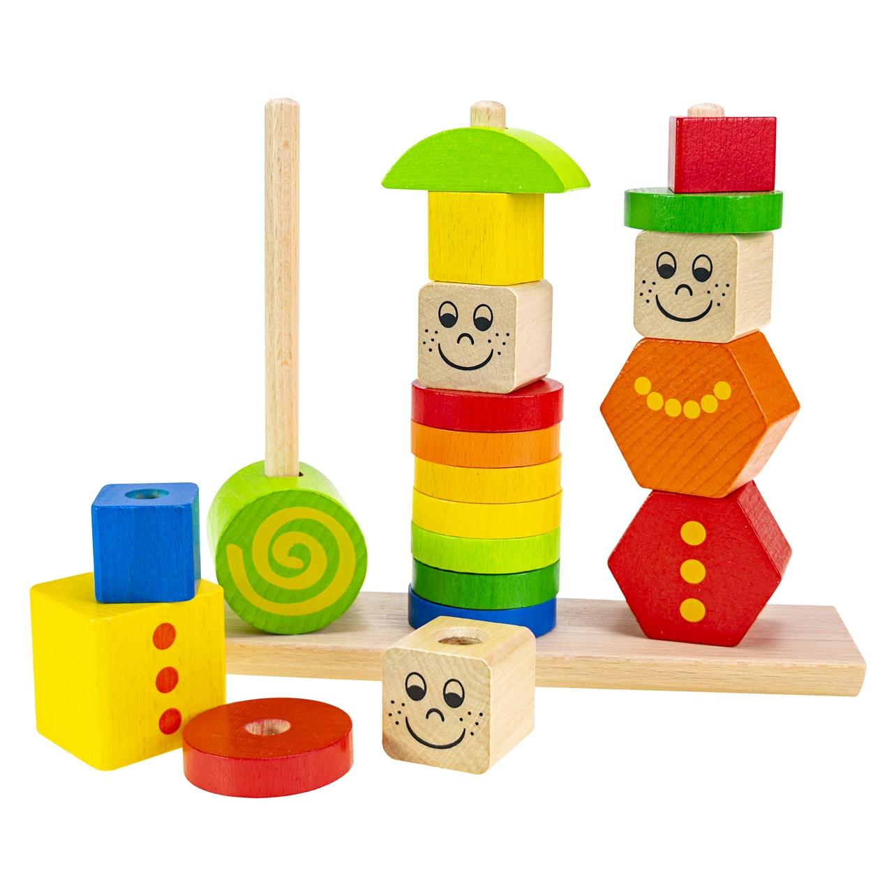 Heros Figuren aus Holzbausteinen, 21 Stück (HE0013)