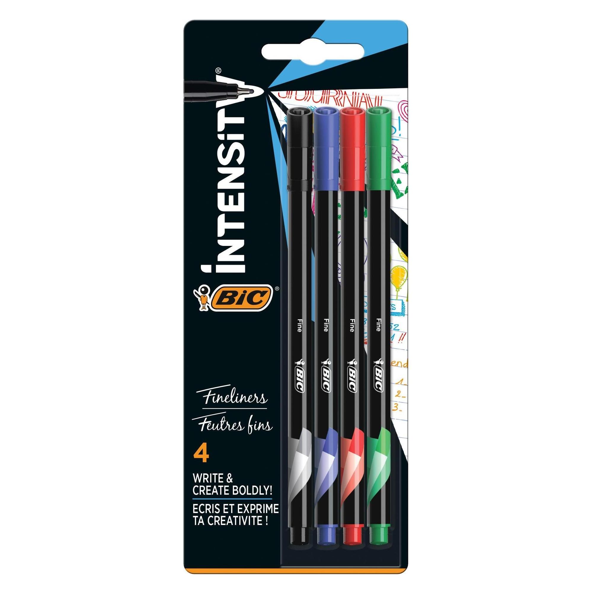 Bic Fineliner Intensity Fineliner 0.4 mm, Mehrfarbig (4x) (942082)