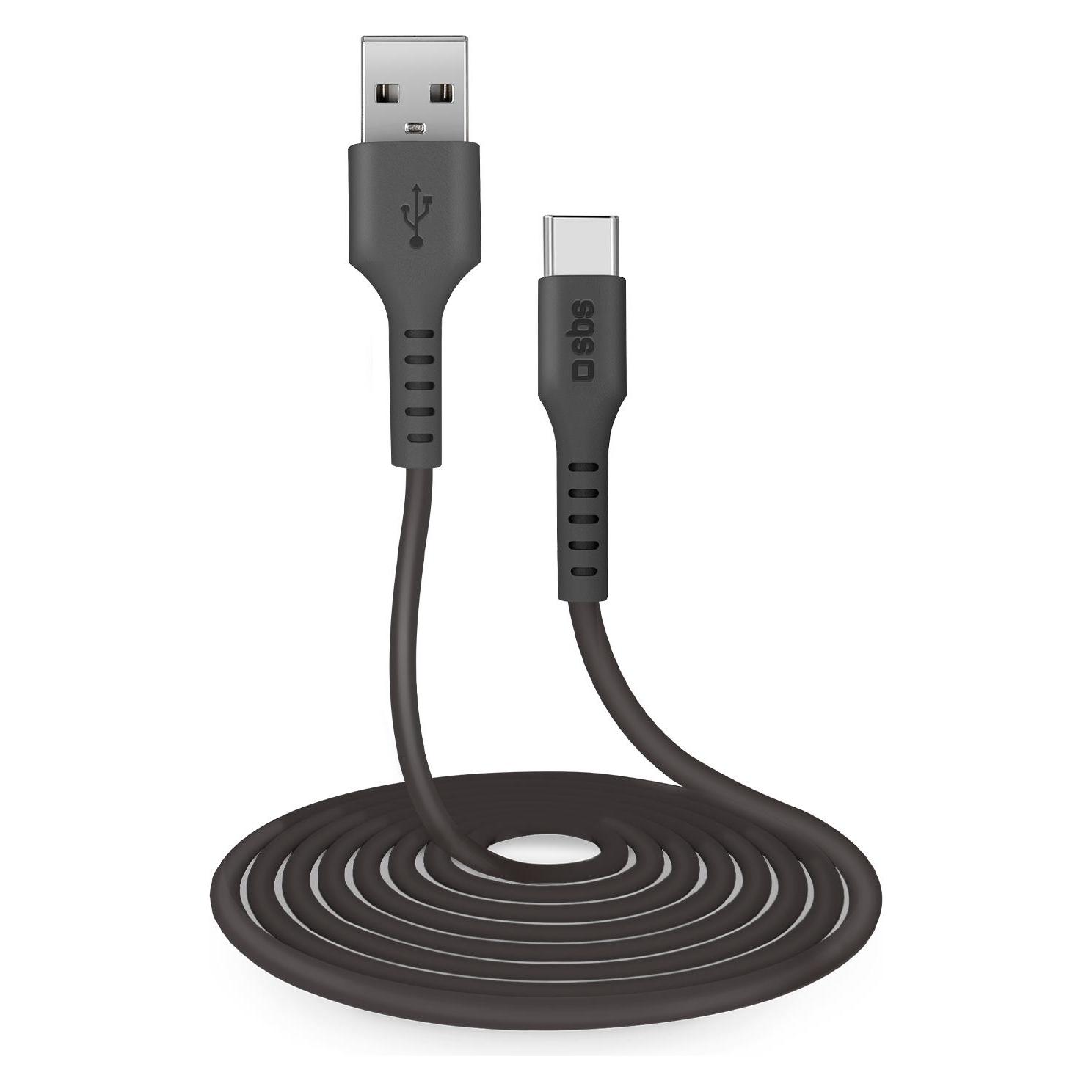 SBS Daten- und Ladekabel Type C Länge 3 Meter (3 m, USB 2.0) (TECABLETC3MTK)