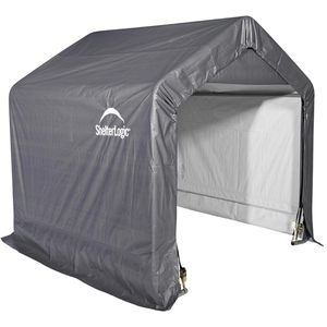 ShelterLogic Geräteschuppen SL70395, Satteldach, Kunststoff, grau, 3,24 m², 182 x 182 x 184 cm