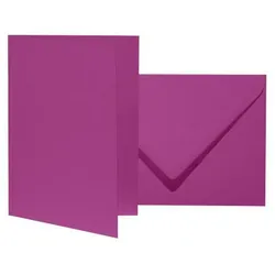 artoz Faltkarten mit Briefumschlägen DIN B6 fuchsia