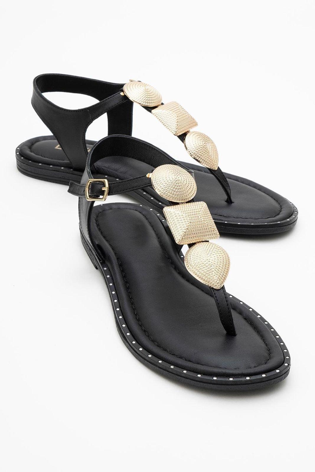 Giulia Leder Flach Sandale (Women)