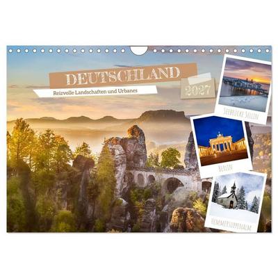 DEUTSCHLAND Reizvolle Landschaften und Urbanes (Wandkalender 2027 DIN A4 quer), CALVENDO Monatskalender